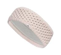 adidas Crestline - Diadema de punto para mujer, con forro polar, estilo cálido y suave para invierno y clima frío, color rosa arena/gris, tres