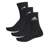 Adidas Cush CRW 3PP Socks, Unisex Adulto, Black/Black/White, L