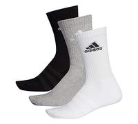 Adidas Cush CRW 3PP Socks, Unisex Adulto, Medium Grey Heather/Medium Grey Heather/Black, XL