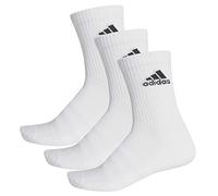 Adidas Cush CRW 3PP Socks, Unisex Adulto, White/White/Black, L