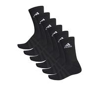 ADIDAS Cush CRW 6PP Socks, Unisex Adulto, Top:Black/Black/Black/Black Bottom:Black/Black, S