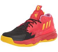 adidas Dame 8 Basketball Shoe, Red/Team Yellow/Impact Orange, 2 US Unisex Little Kid