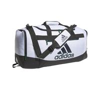 Adidas Defender 4 - Bolsa de Lona Mediana Unisex, Talla única, Jersey White/Legend Ink Blue/Black, Medium (66L), Defender 4.0 - Bolsa de Deporte Unisex para Hombre y Mujer
