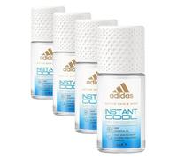 adidas Desodorante en roll-on Instant Cool para ella, con aceite de menta y 24 horas de frescura con fórmula respetuosa con la piel, 50 ml (Paquete de 4)