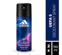 adidas - Desodorante para hombre UEFA Champions League Victory Edition 150 ml - Juego de 2