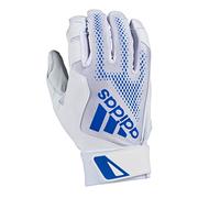 adidas Diamond King 3.0 - Guante de bateo de Cuero, Blanco/Real, Grande