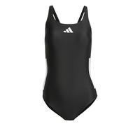 adidas Donna 3 Stripes C-Back Swimsuit, Black/White, 48