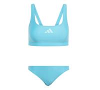Adidas Donna 3 Stripes V-Back Bikini, Lucid Cyan/Flash Aqua, 38