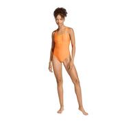 adidas Donna 3 Stripes V-Back Swimsuit, Pure Orange/Pure Tangerine, 40