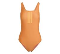 adidas Donna 3 Stripes V-Back Swimsuit, Pure Orange/Pure Tangerine, 40