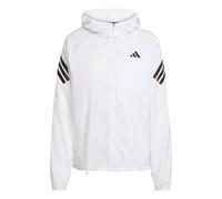 adidas Donna ADI365 Running Iconic Hooded Jacket, white, XXL