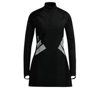 adidas Donna Big Bars Long Sleeve Swim Top, Black/White, 22