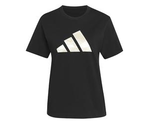 adidas Donna Camo Graphic T-Shirt, Black, XS