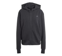 adidas Donna D4T Workout Full Zip Hooded Sweatshirt, Black, M
