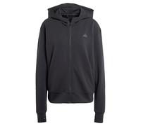 adidas Donna D4T Workout Full Zip Hooded Sweatshirt, Black, S
