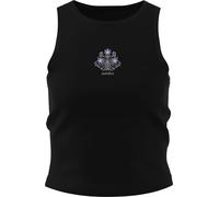 adidas Donna Embroidered Flowers Graphic Tank Top, Black, S