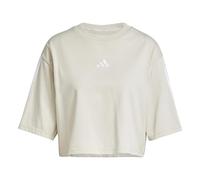 Adidas Donna Essentials 3-Stripes Cotton Loose T-Shirt, Wonder Alumina/White, M