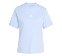 adidas Donna Essentials 3-Stripes Cotton T-Shirt, Glow Blue/Clear Pink, XL