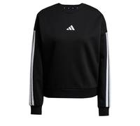 Adidas Donna Essentials 3-Stripes Fleece Sweatshirt, Black/White, L