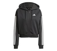 Chaqueta adidas 3 bandas french terry fz hd mujer negro/blanco XS