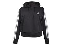 Sudadera con capucha con cremallera Essentials 3-Stripes (Grande) Mujer Talla XL. Color Negro