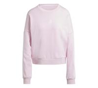 adidas Mujer Essentials 3-Stripes French Terry Sweatshirt, Clear Pink/White, XS
