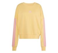 adidas Donna Essentials 3-Stripes French Terry Sweatshirt, Semi Ice Tangerine/st Tropic Bloom, XL