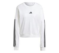 Adidas Donna Essentials 3-Stripes French Terry Sweatshirt, White/Black, S