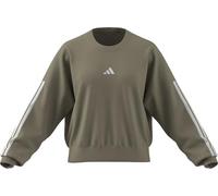 adidas Donna Essentials 3-Stripes French Terry Sweatshirt, Wonder Cargo/White, XS
