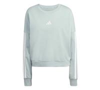 adidas Donna Essentials 3-Stripes French Terry Sweatshirt, Wonder Sage/White, XL