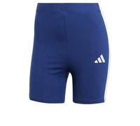 adidas Donna Essentials 3-Stripes High Waisted Biker Shorts, Dark Blue/White, L