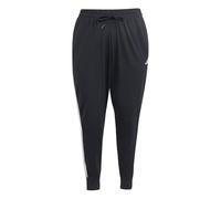 adidas Donna Essentials 3-Stripes Jogger Pants (Plus Size), Black/White, XL Plus