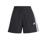 adidas Donna Essentials 3-Stripes Lifestyle Woven Shorts, Black/White, XS
