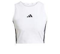 adidas Donna Essentials 3-Stripes Padded Tank, White, XS