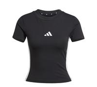Adidas Donna Essentials 3 Stripes Slim Baby T-Shirt, Black/White, XXL