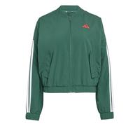 adidas Donna ESSENTIALS 3-STRIPES WOVEN WINDBREAKER, team dark green/white, S