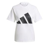 adidas Donna Essentials Big Logo Cotton T-Shirt, White/Black, L