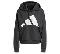 adidas Donna Essentials Big Logo French Terry Loose Hoodie, Black/White, XXL