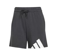 adidas Donna Essentials Big Logo French Terry Shorts, Black/White, XS
