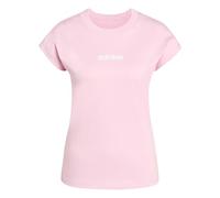 adidas Donna Essentials Linear Cotton T-Shirt, True Pink/White, S