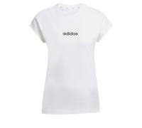 adidas Mujer Essentials Linear Cotton T-Shirt, White/Black, L