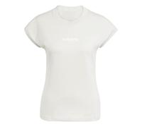 adidas Mujer Essentials Linear Cotton T-Shirt, Wonder Alumina/White, XL
