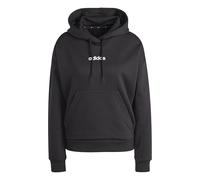 adidas Donna Essentials Linear Fleece Hoodie, Black/White, L