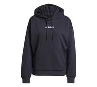 adidas Donna Essentials Linear French Terry Hoodie, Black/White, XL