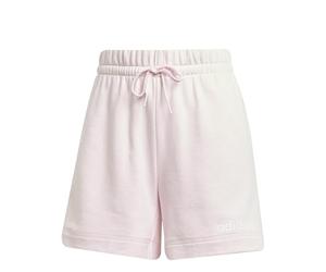 adidas Donna Essentials Linear French Terry Shorts, Clear Pink/White, L