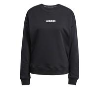 Adidas Donna Essentials Linear French Terry Sweatshirt, Black/White, S