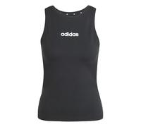 adidas Donna Essentials Linear Slim Cotton Tank, Black/White, L
