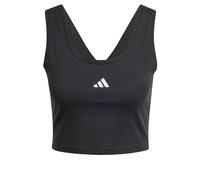 Adidas Donna Essentials Small Logo Cotton Lifestyle Tank, Black/White, XS