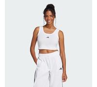 Adidas Donna Essentials Small Logo Cotton Lifestyle Tank, White/Black, XL