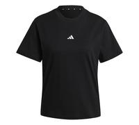 adidas Donna Essentials Small Logo Cotton T-Shirt, Black/White, XS